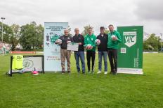 Wolfgang Keusch (Projektarbeit VfL), Ralph-Uwe Schaffert(Vorsitzender NFV), Christof Kiel (Obmann VfL),  Reinhard Stemme(NFV Kreis SHG), Stephan Brandt (Vors. VFL Fußball) (v.links)